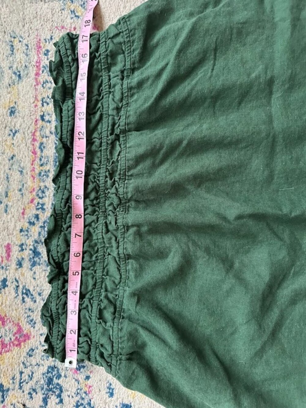 Anthropologie Green Linen Blend A-Line Mini Skirt - Large - Picture 4 of 7